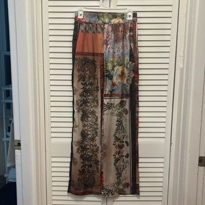 zara high waisted silk pants